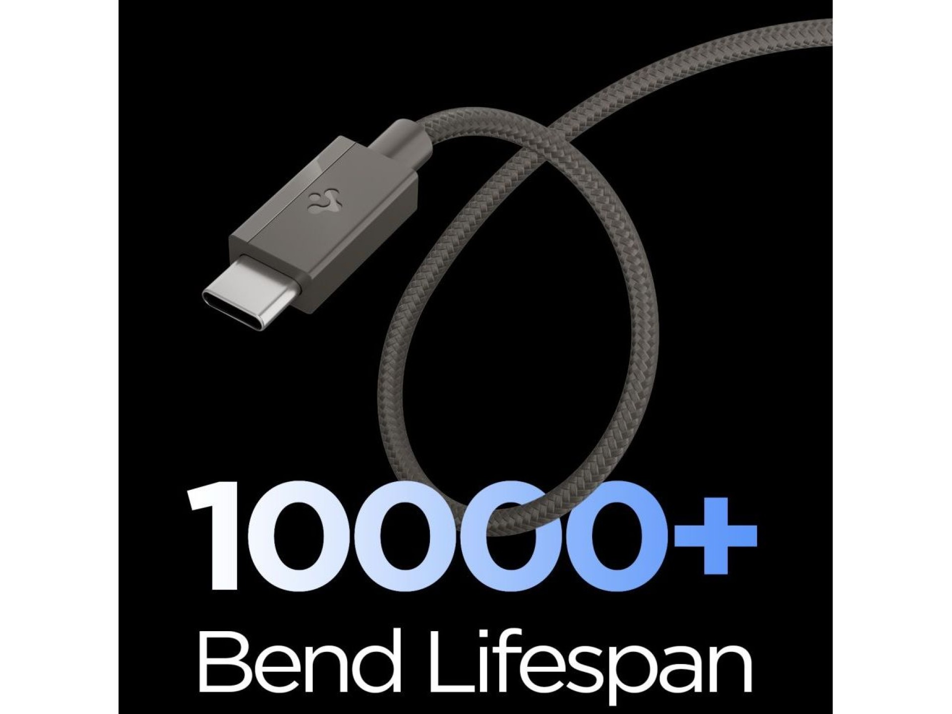 Cabo USB-C Spigen Essential EB6015CC 60W 150 cm - Cinza Escuro