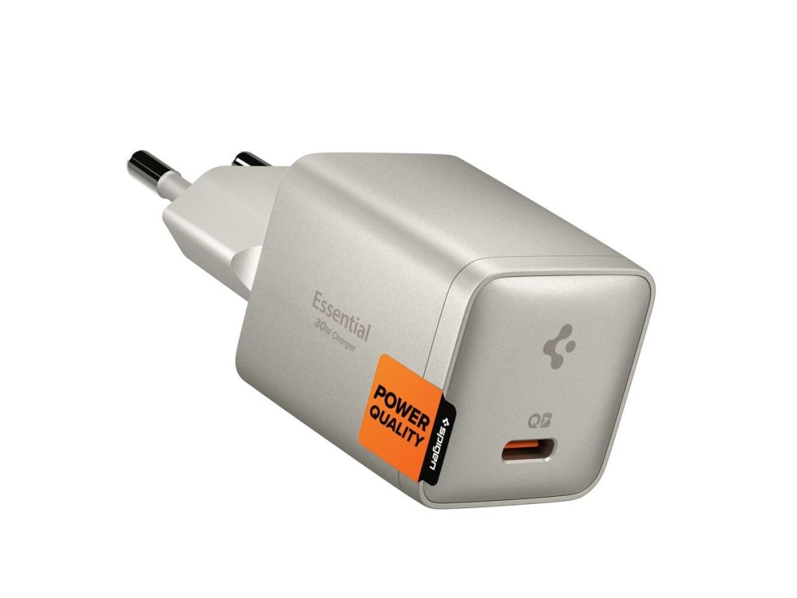 Cargador de pared Spigen Essential EE301EU de 1 puerto y 30 W - Titanio