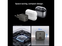Carregador de parede Spigen Essential EE301EU de 1 porta e 30 W - Cinza escuro Carregador de parede Spigen Essential EE301EU de 1 porta e 30 W - Cinza escuro
