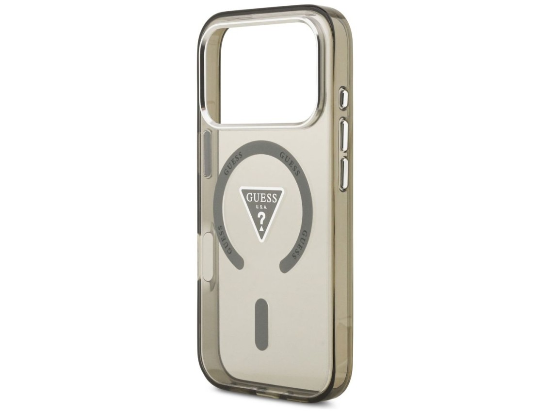 Funda Guess IML con logotipo triangular degradado y MagSafe para iPhone 17 Pro Max - Verde