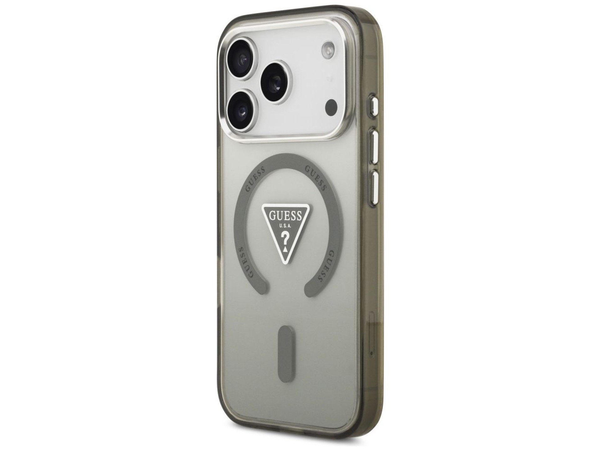 Funda Guess IML con logotipo triangular degradado y MagSafe para iPhone 17 Pro Max - Verde