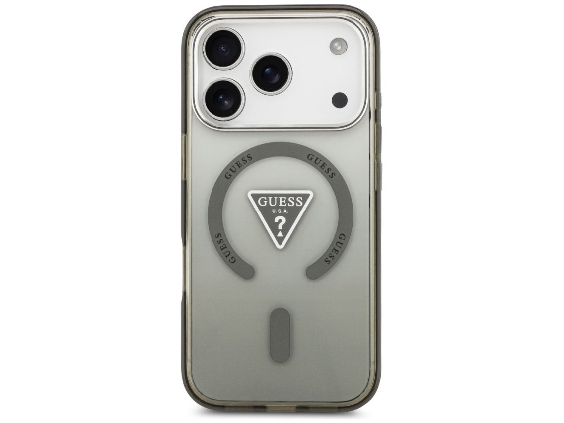 Funda Guess IML con logotipo triangular degradado y MagSafe para iPhone 17 Pro Max - Verde
