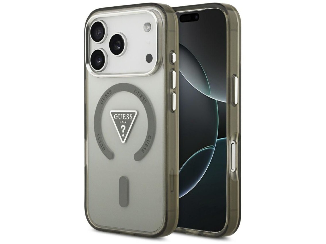 Funda Guess IML con logotipo triangular degradado y MagSafe para iPhone 17 Pro Max - Verde