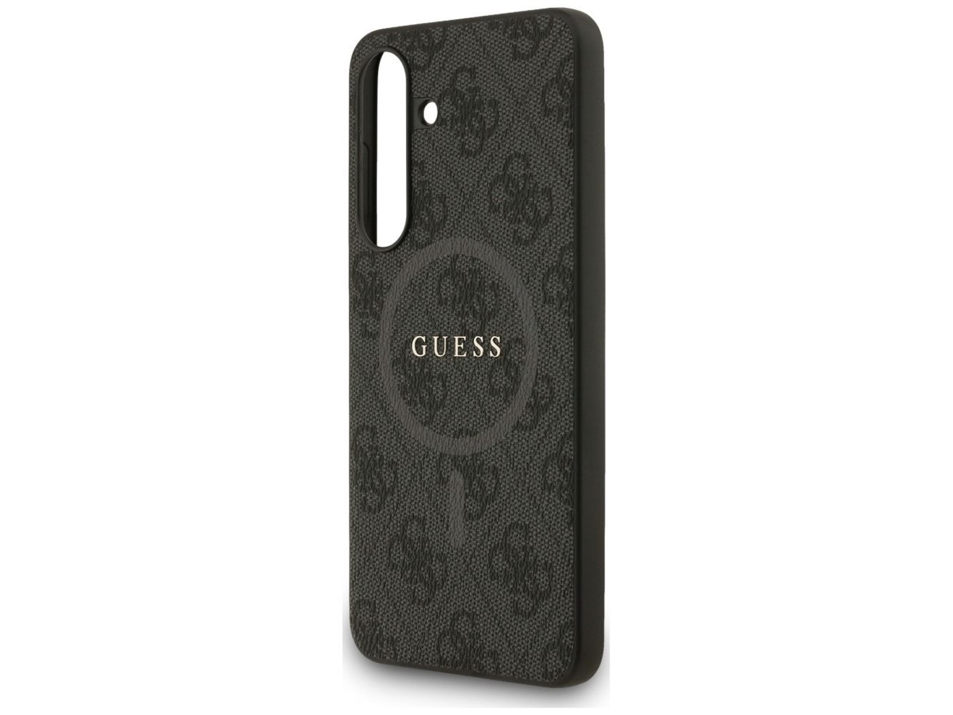 Capa Guess 4G Ring Classic Logo MagSafe para Samsung Galaxy S25 FE - preta
