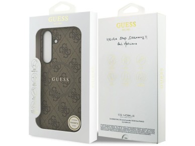 Funda Guess 4G Ring Classic Logo MagSafe para Samsung Galaxy S25 FE - marrón Funda Guess 4G Ring Classic Logo MagSafe para Samsung Galaxy S25 FE - marrón
