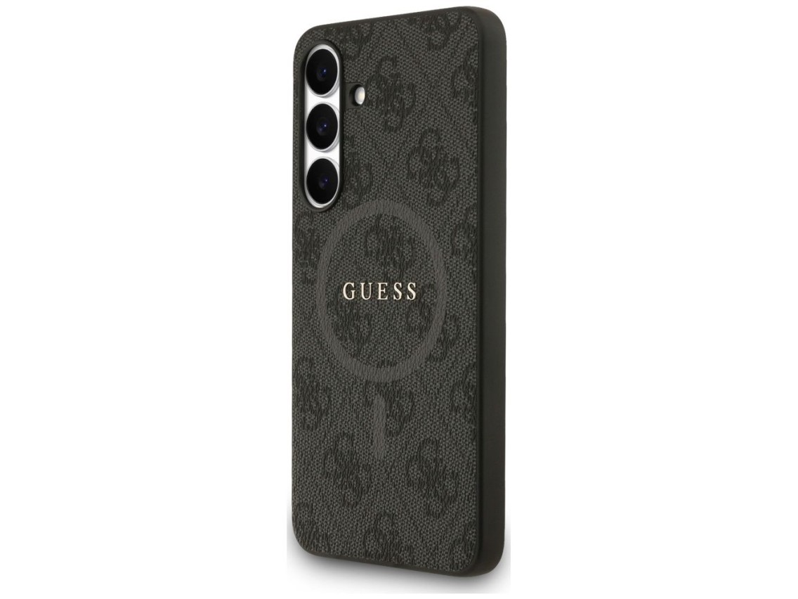 Capa Guess 4G Ring Classic Logo MagSafe para Samsung Galaxy S25 FE - preta