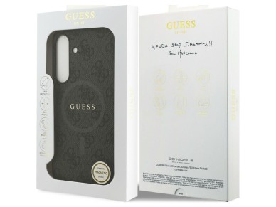 Capa Guess 4G Ring Classic Logo MagSafe para Samsung Galaxy S25 FE - preta Capa Guess 4G Ring Classic Logo MagSafe para Samsung Galaxy S25 FE - preta