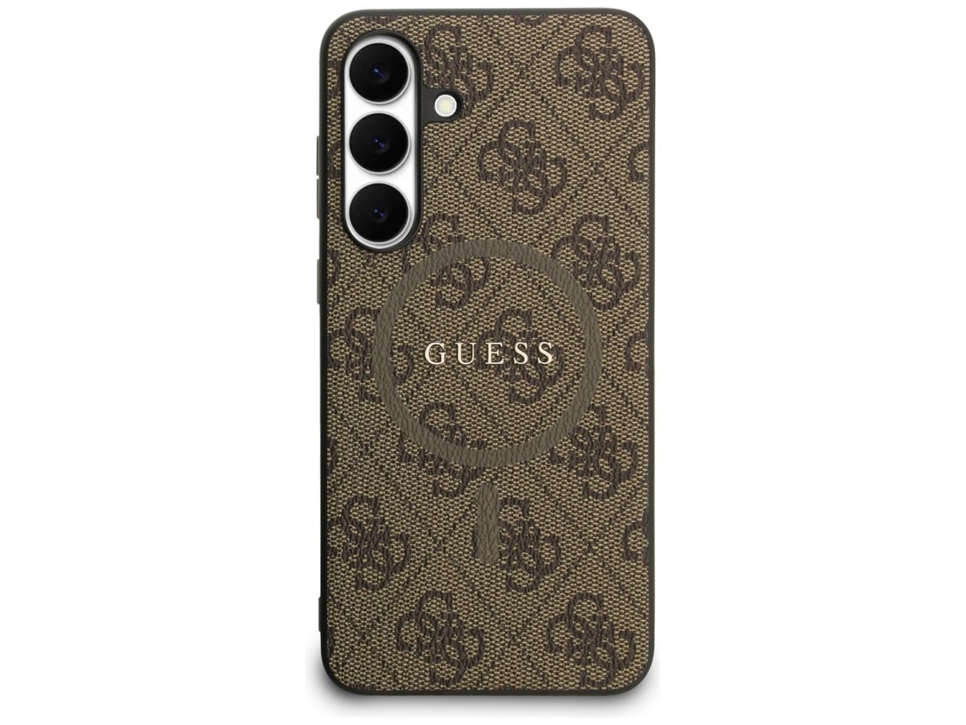 Capa Guess 4G Ring Classic Logo MagSafe para Samsung Galaxy S25 FE - marrom