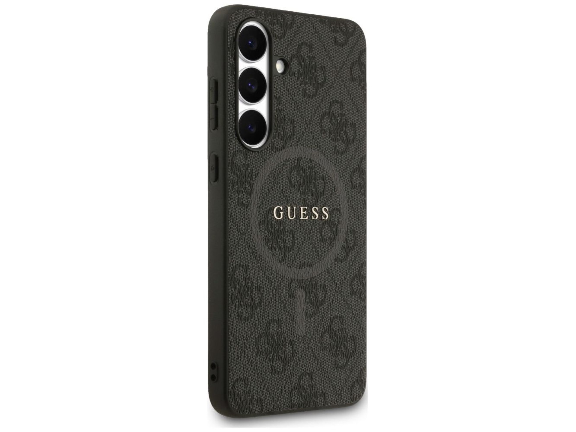 Capa Guess 4G Ring Classic Logo MagSafe para Samsung Galaxy S25 FE - preta