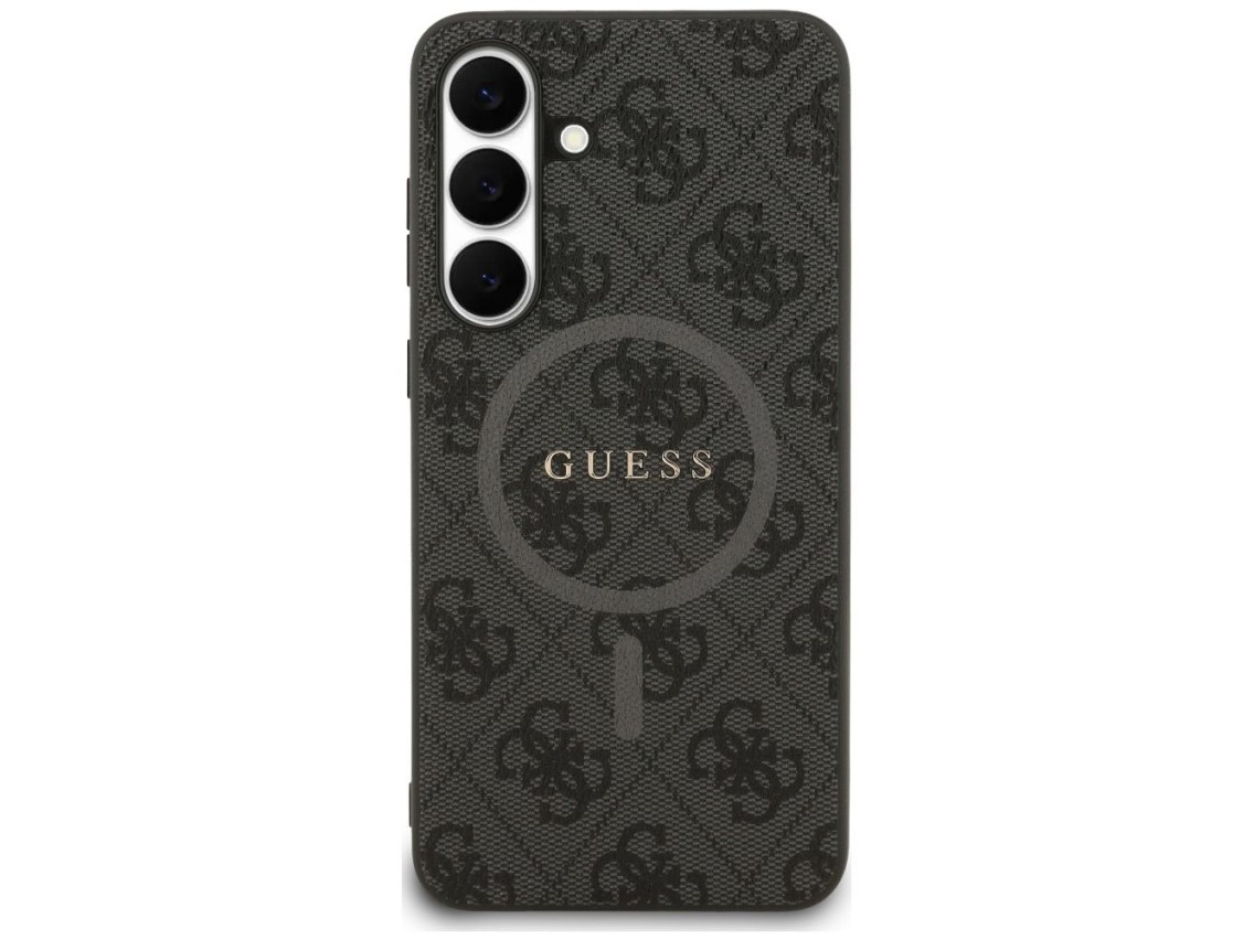 Capa Guess 4G Ring Classic Logo MagSafe para Samsung Galaxy S25 FE - preta