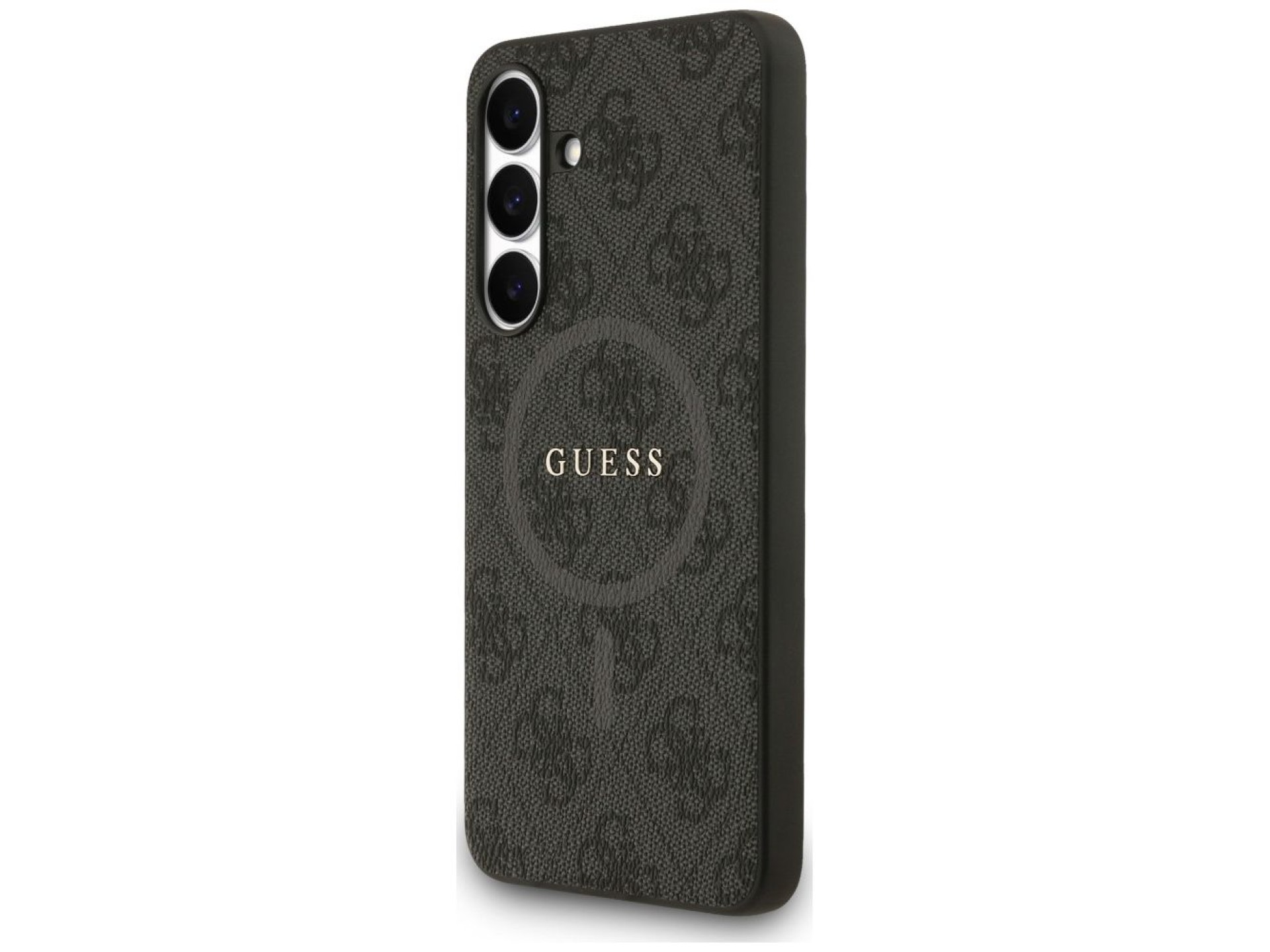 Capa Guess 4G Ring Classic Logo MagSafe para Samsung Galaxy S25 FE - preta