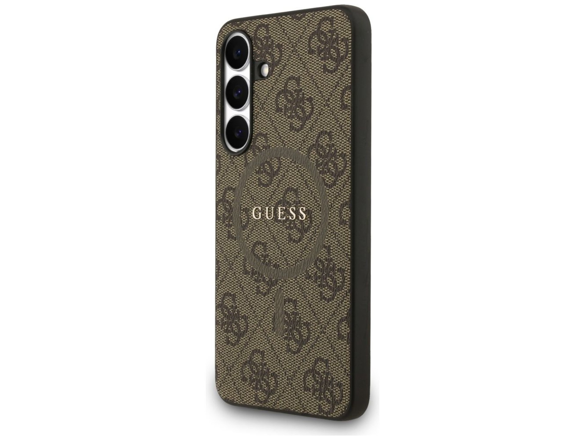 Funda Guess 4G Ring Classic Logo MagSafe para Samsung Galaxy S25 FE - marrón