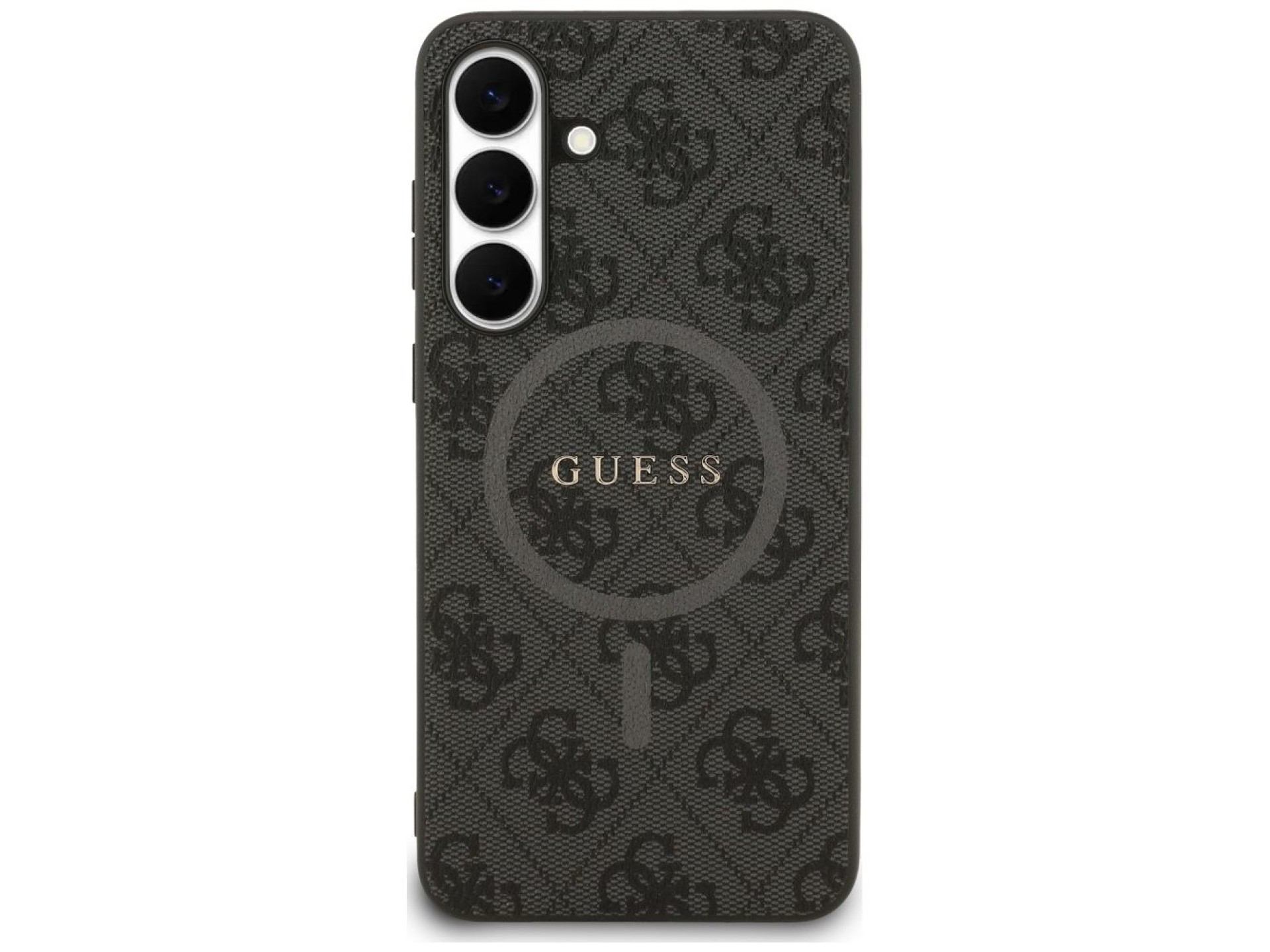Capa Guess 4G Ring Classic Logo MagSafe para Samsung Galaxy S25 FE - preta