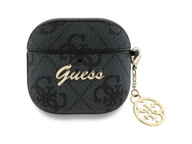Capa para AirPods 4 Guess GUA4G4GSMK preta/preta, cole��o Charm 4G