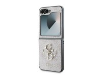 Guess Leather 4G Metal Logo Case for Samsung Galaxy Z Flip 6 - Pink