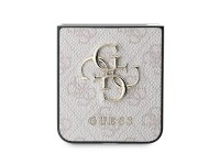 Guess Leather 4G Metal Logo Case for Samsung Galaxy Z Flip 6 - Pink