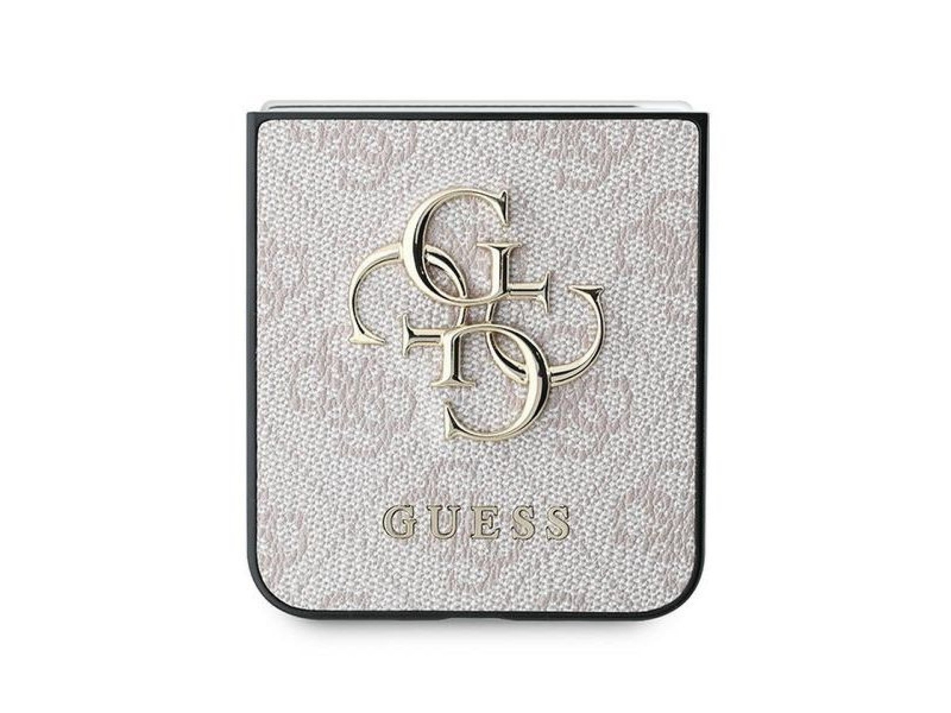 Guess Leather 4G Metal Logo Case for Samsung Galaxy Z Flip 6 - Pink