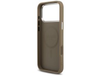 Guess Grained Triangle Logo MagSafe case for iPhone 17 Pro Max - brown Guess Grained Triangle Logo MagSafe case for iPhone 17 Pro Max - brown