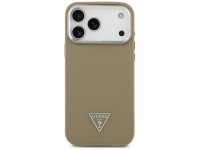 Guess Grained Triangle Logo MagSafe case for iPhone 17 Pro Max - brown Guess Grained Triangle Logo MagSafe case for iPhone 17 Pro Max - brown
