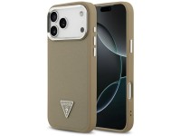 Guess Grained Triangle Logo MagSafe case for iPhone 17 Pro Max - brown Guess Grained Triangle Logo MagSafe case for iPhone 17 Pro Max - brown