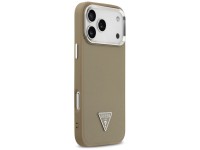 Guess Grained Triangle Logo MagSafe case for iPhone 17 Pro Max - brown Guess Grained Triangle Logo MagSafe case for iPhone 17 Pro Max - brown