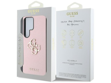 Funda Guess Grained Big 4G Logo Small Classic Logo para Samsung Galaxy S25 Ultra - rosa Funda Guess Grained Big 4G Logo Small Classic Logo para Samsung Galaxy S25 Ultra - rosa