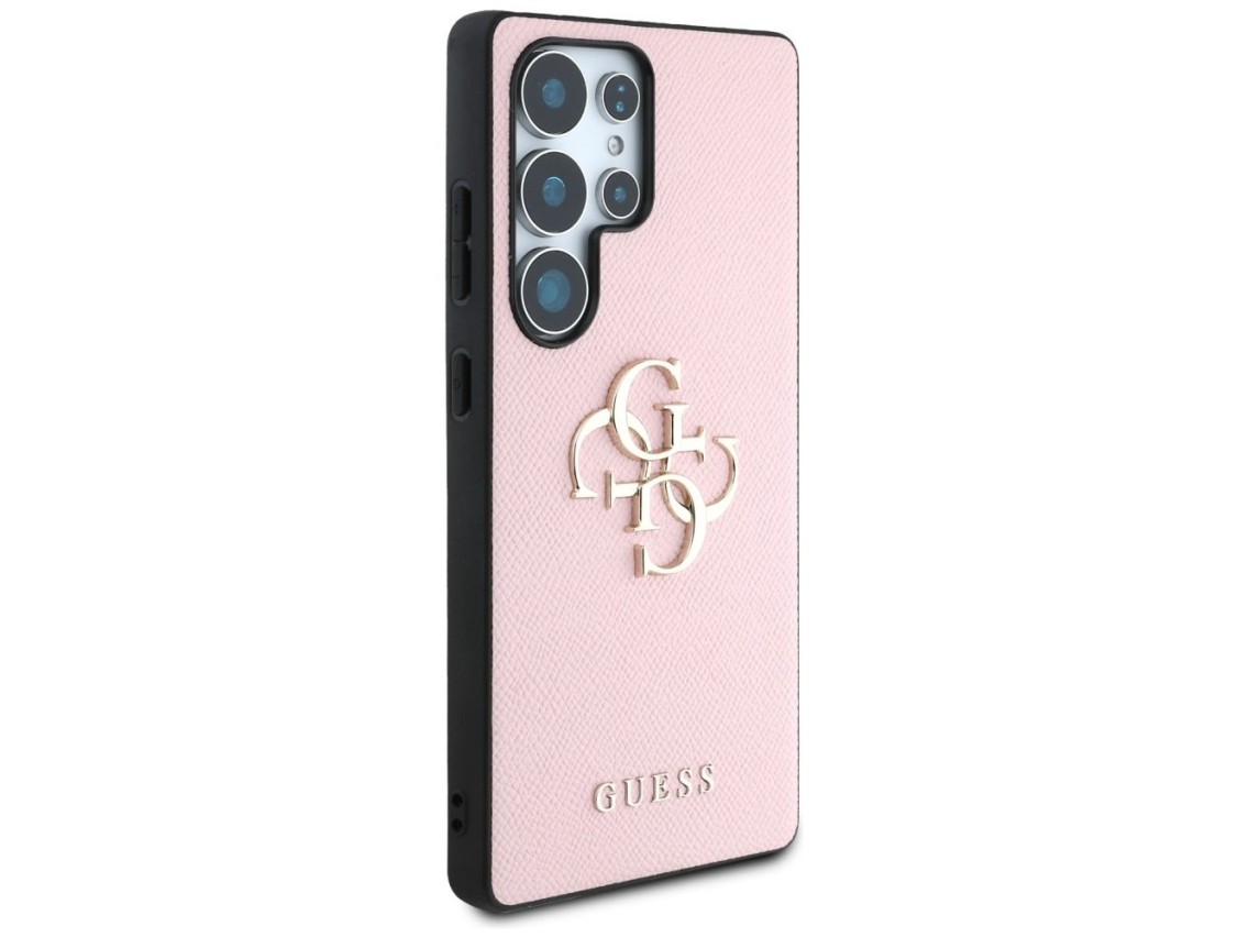 Funda Guess Grained Big 4G Logo Small Classic Logo para Samsung Galaxy S25 Ultra - rosa