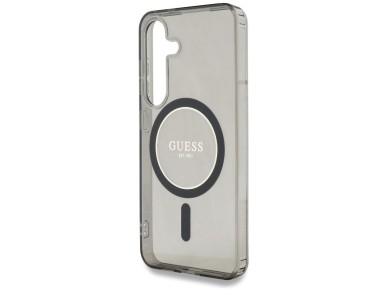 Guess Glitter Circle Classic Logo MagSafe case for Samsung Galaxy S25 - black Guess Glitter Circle Classic Logo MagSafe case for Samsung Galaxy S25 - black