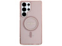 Guess Glitter Circle Classic Logo MagSafe case for Samsung Galaxy S25 Ultra - pink Guess Glitter Circle Classic Logo MagSafe case for Samsung Galaxy S25 Ultra - pink