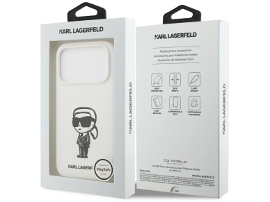 Karl Lagerfeld Silicone Karl Sketch & Logo MagSafe Case for iPhone 17 Pro - White Karl Lagerfeld Silicone Karl Sketch & Logo MagSafe Case for iPhone 17 Pro - White