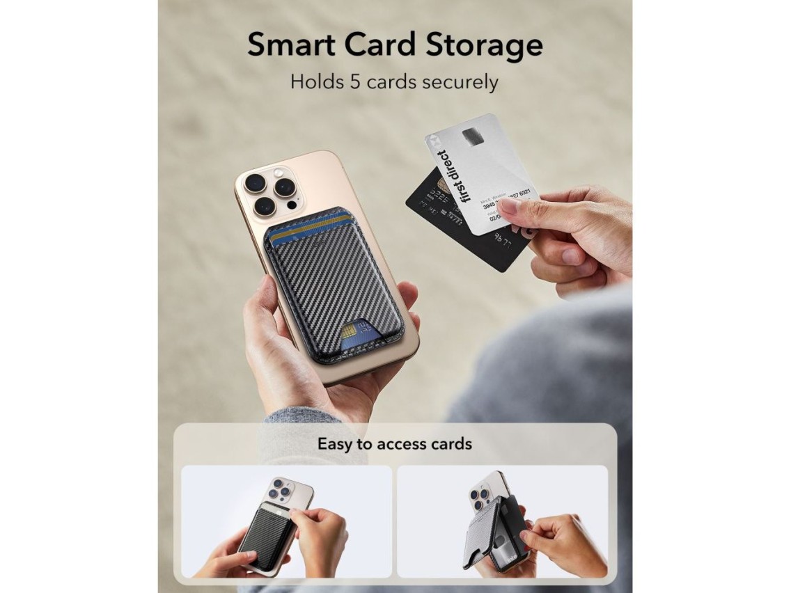 ESR Classic Carteira Magnética RFID MagSafe para Celular - Preta
