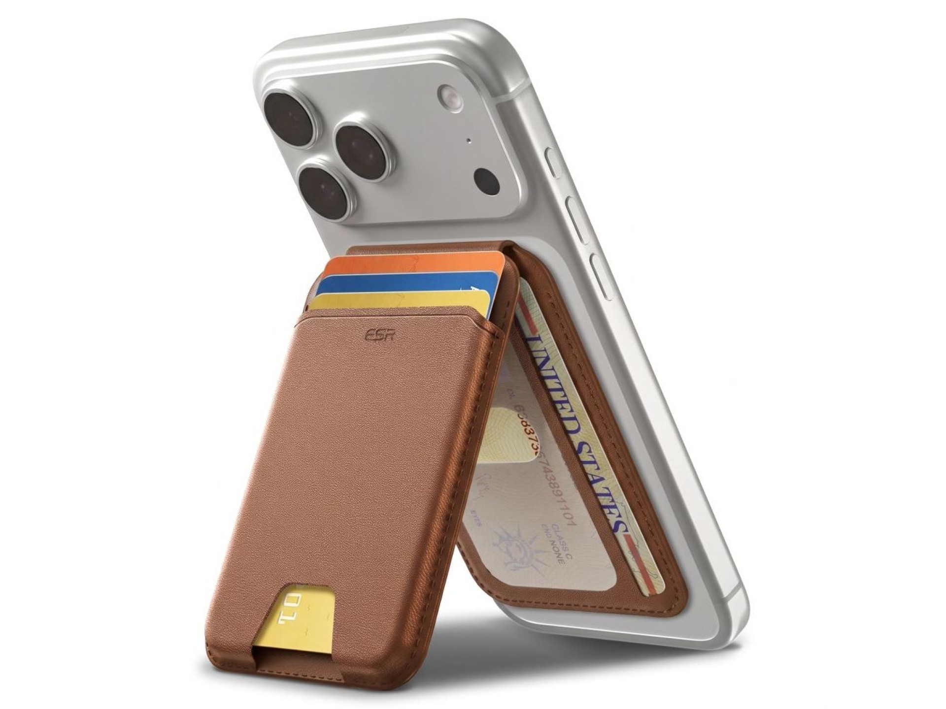 ESR Classic Carteira Magnética RFID MagSafe para Celular - Marrom