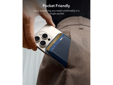Carteira magn�tica ESR Classic RFID MagSafe para celular - Azul marinho