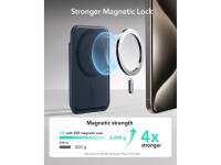 Carteira magnética ESR Classic RFID MagSafe para celular - Azul marinho Carteira magnética ESR Classic RFID MagSafe para celular - Azul marinho