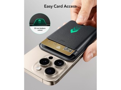 Carteira magn�tica ESR Classic RFID MagSafe para celular - Preta