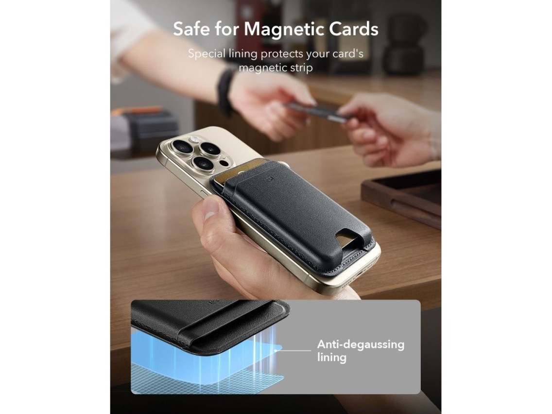 ESR Classic RFID Magnetic Wallet MagSafe for Phone - Black