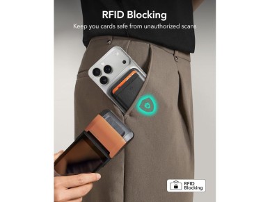 Carteira magn�tica ESR Classic RFID MagSafe para celular - Preta