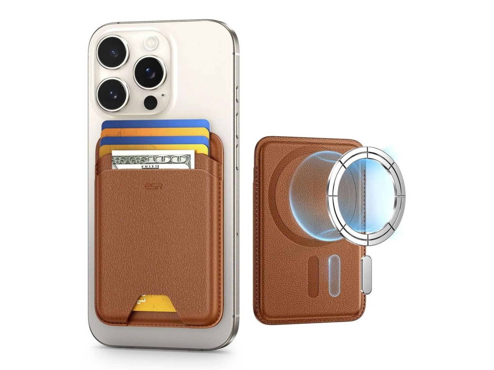 ESR Classic Magnetic Wallet MagSafe for Phone - Brown
