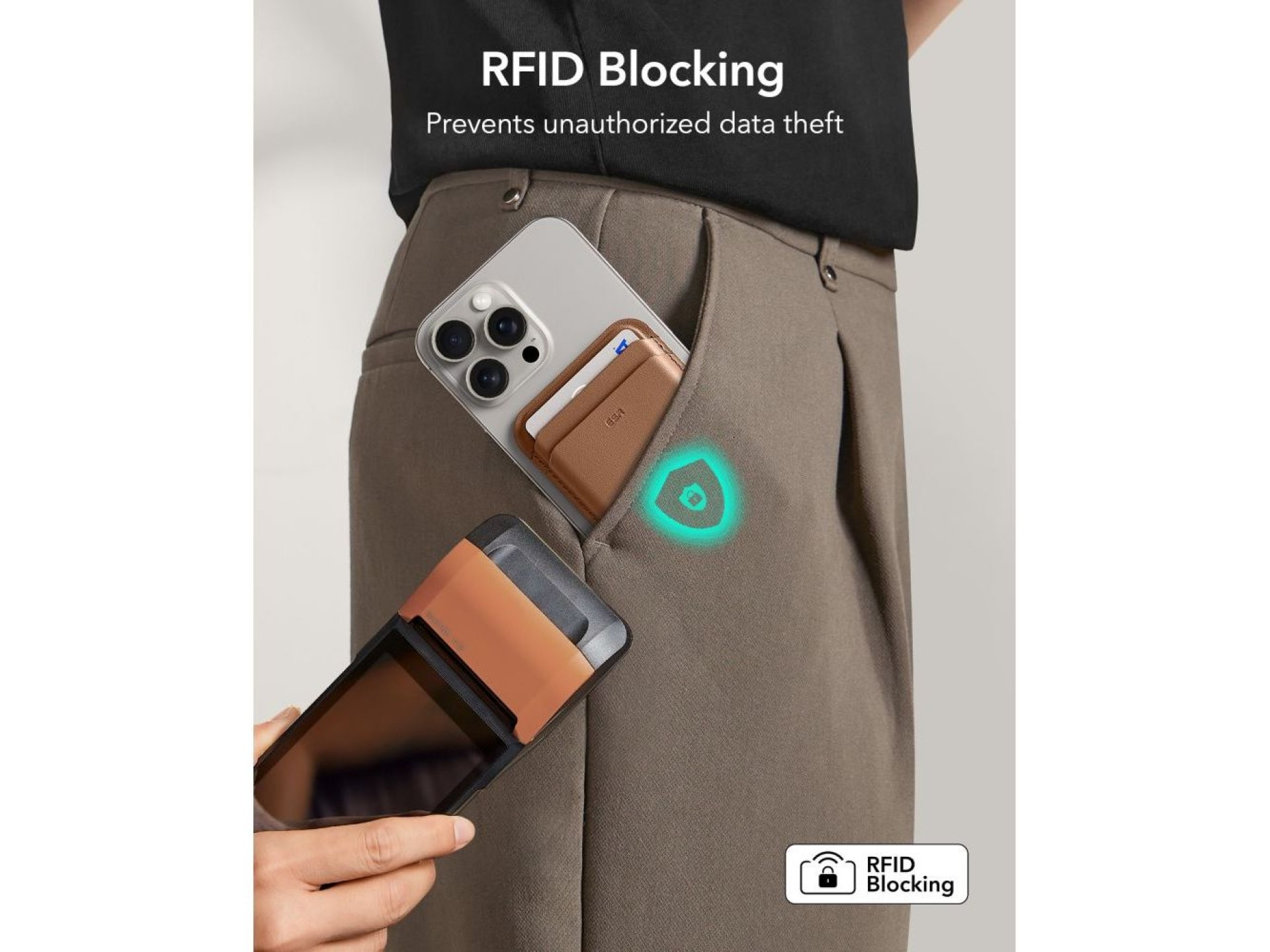 ESR Classic Magnetic Wallet MagSafe for Phone - Brown