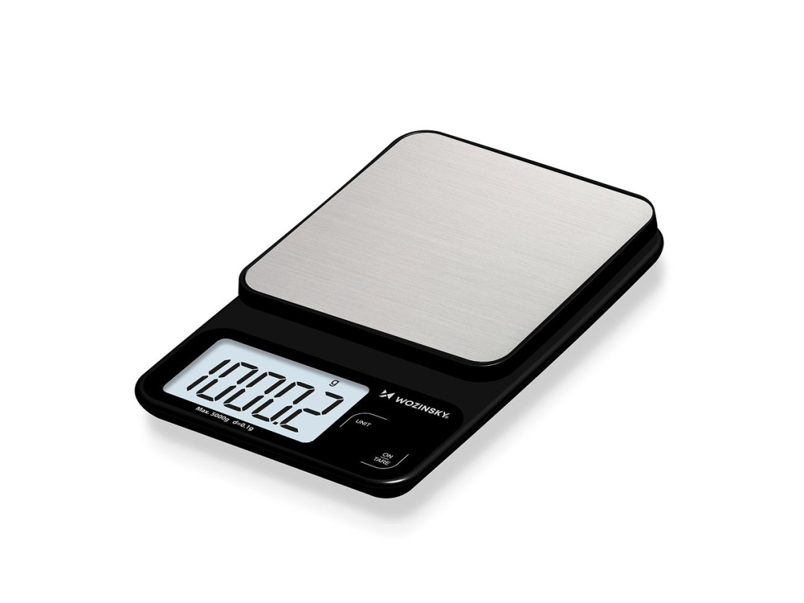 Balanza de cocina Wozinsky WAK-2252 precisa con gran pantalla LCD de hasta 5 kg - negra