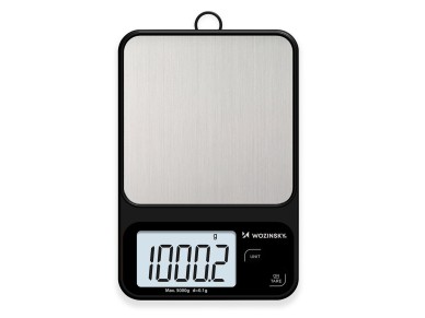 Balança de cozinha Wozinsky WAK-2252, precisa, com visor LCD grande e capacidade de até 5 kg - preta Balança de cozinha Wozinsky WAK-2252, precisa, com visor LCD grande e capacidade de até 5 kg - preta