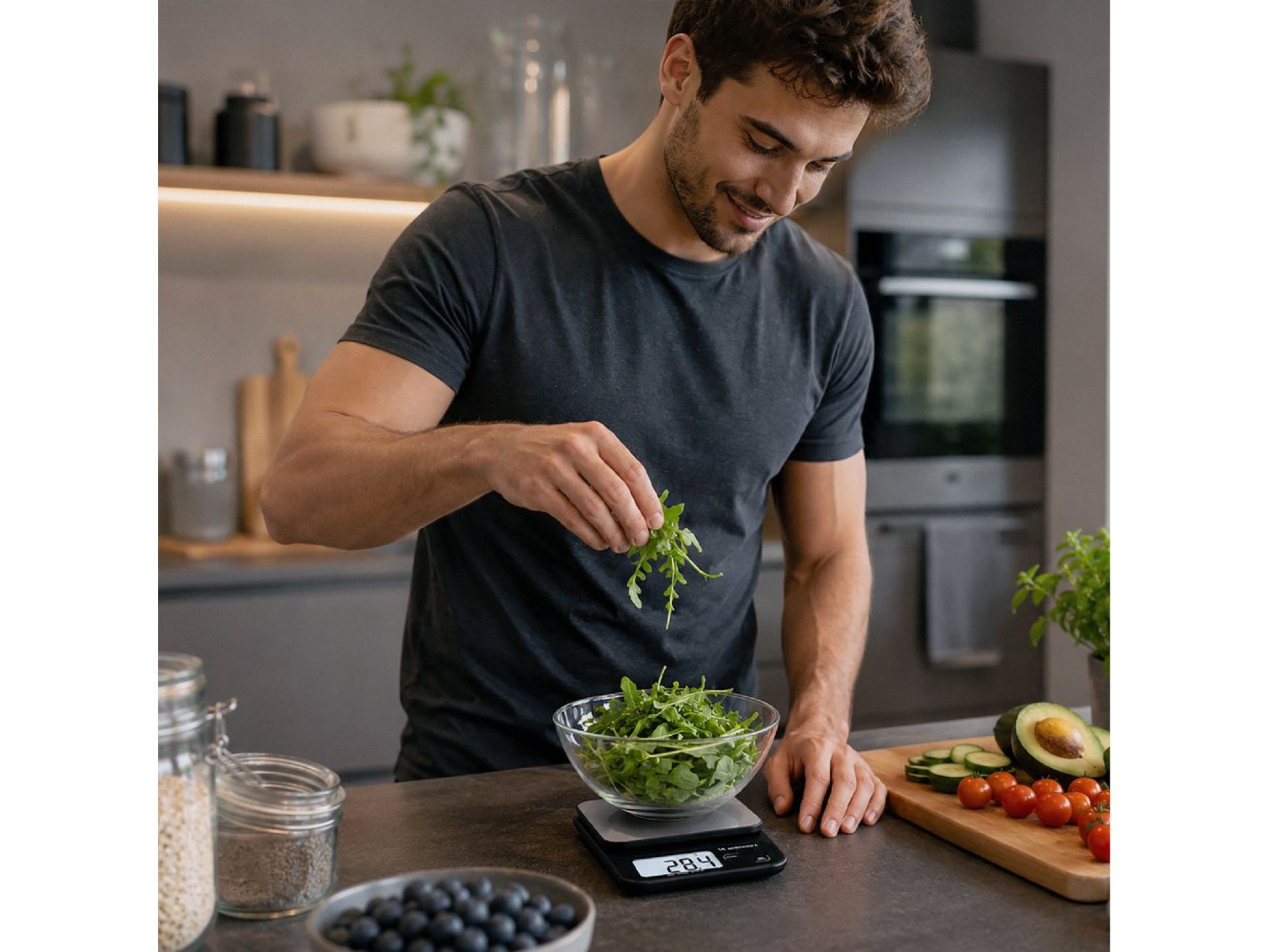 Balanza de cocina Wozinsky WAK-2252 precisa con gran pantalla LCD de hasta 5 kg - negra