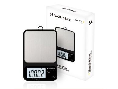 Wozinsky WAK-2252 kitchen scale accurate with large LCD display up to 5 kg - black