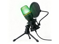 Microfone USB para jogos Wozinsky Studio com suporte RGB - Preto Microfone USB para jogos Wozinsky Studio com suporte RGB - Preto
