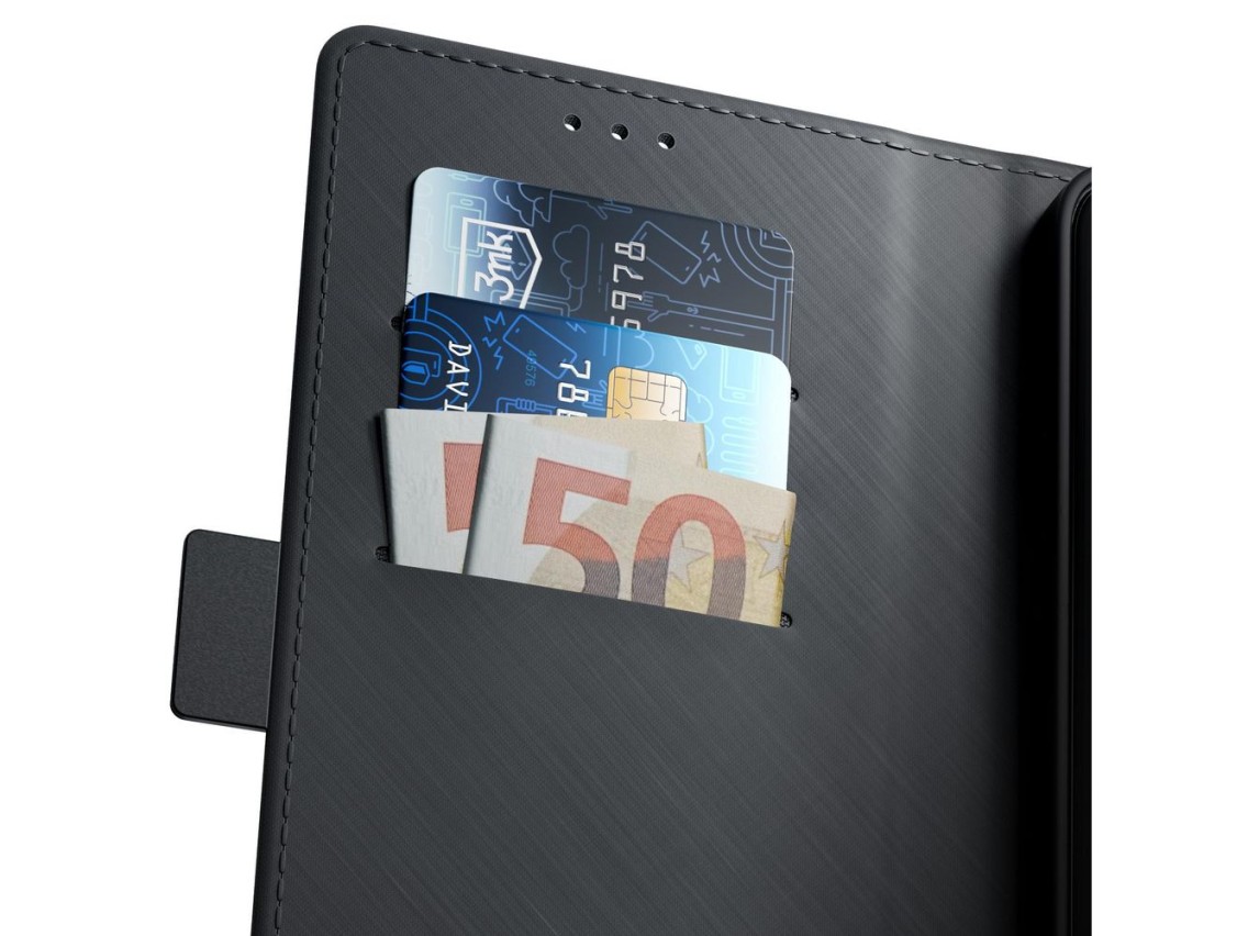 Capa carteira 3mk para Samsung Galaxy S25 - Preta