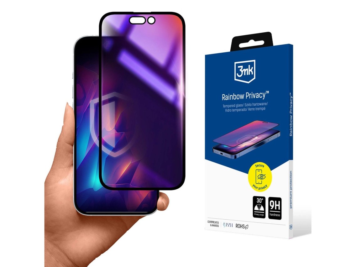3mk Rainbow Privacy Tempered Glass for Apple iPhone 15 Pro Max