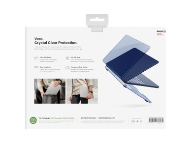 Capa Uniq Vero para MacBook Neo - Azul Marinho Semitransparente Capa Uniq Vero para MacBook Neo - Azul Marinho Semitransparente
