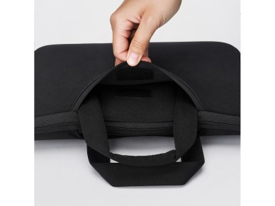 Bolso para portátil Wozinsky WNT-15B de 15,6" con asa retráctil de neopreno - Negro Bolso para portátil Wozinsky WNT-15B de 15,6" con asa retráctil de neopreno - Negro