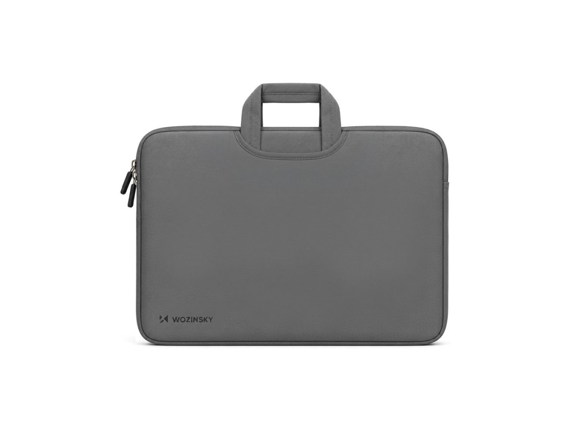 Bolsa para laptop Wozinsky WNT-17G de 17,3" com alça retrátil de neoprene - Cinza
