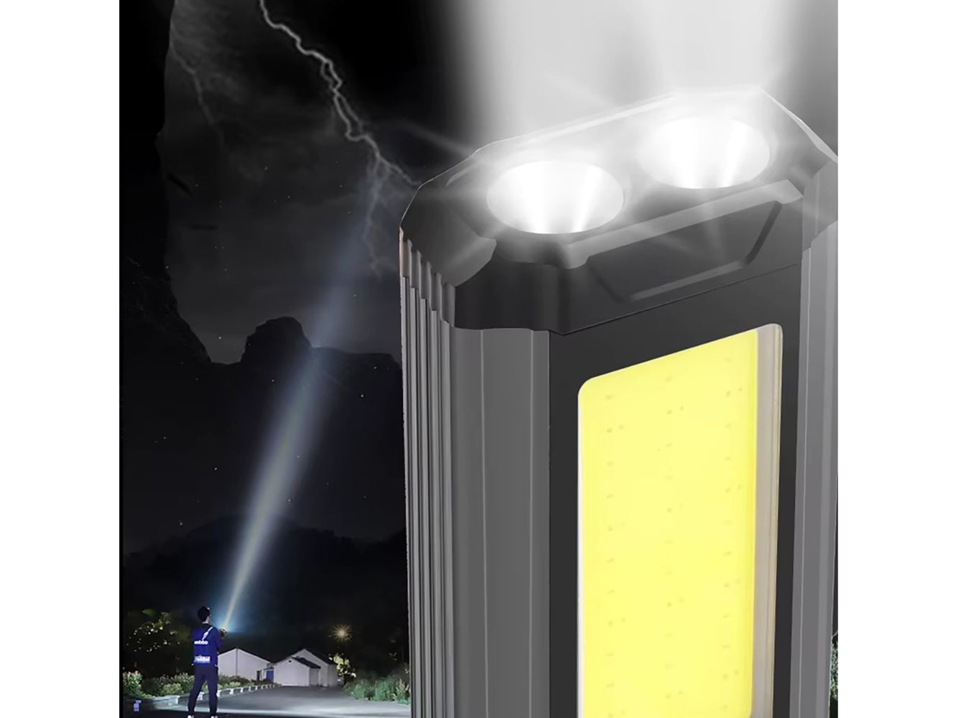 Wozinsky WLR-15W Work Lamp 15W 1500lm CREE LEDs IPX6 with Power Bank Function - Gray